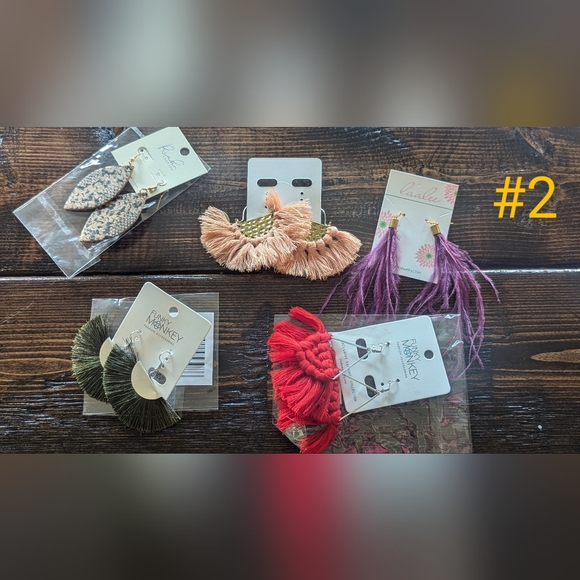 Earrings 5 pairs new BOHO - Picture 3 of 6